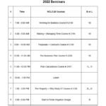 Class Schedule 2022